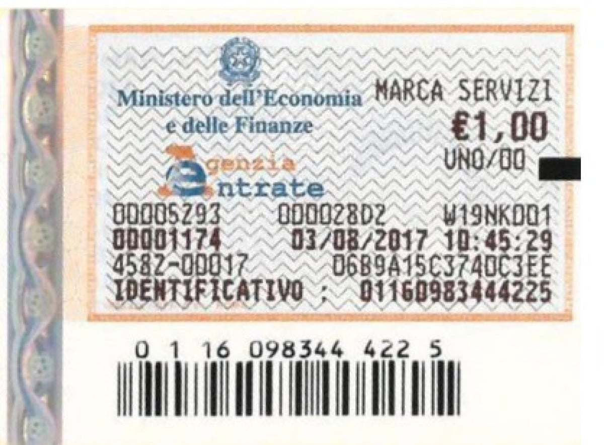 Tasse e visure: al via la nuova marca, obbligatoria dal 1° gennaio