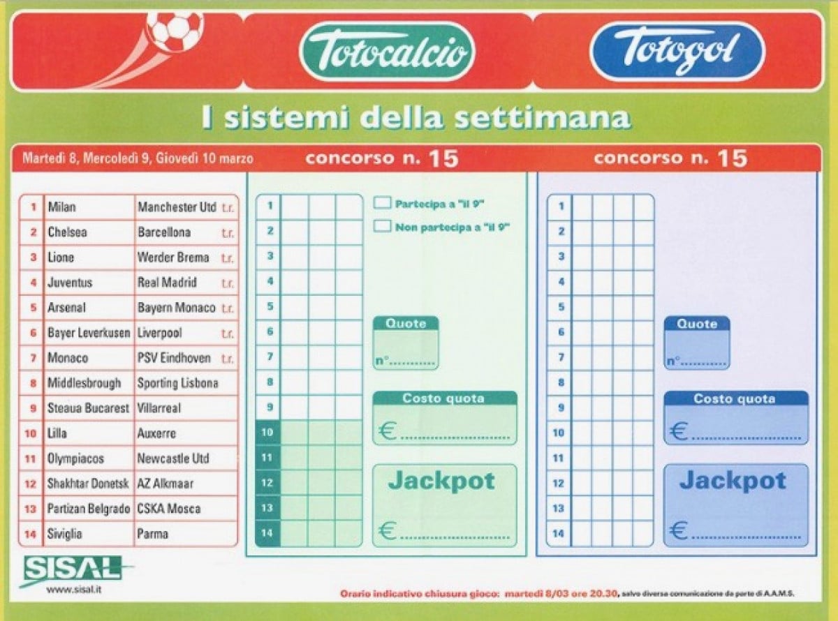 Totocalcio: al via le nuove regole
