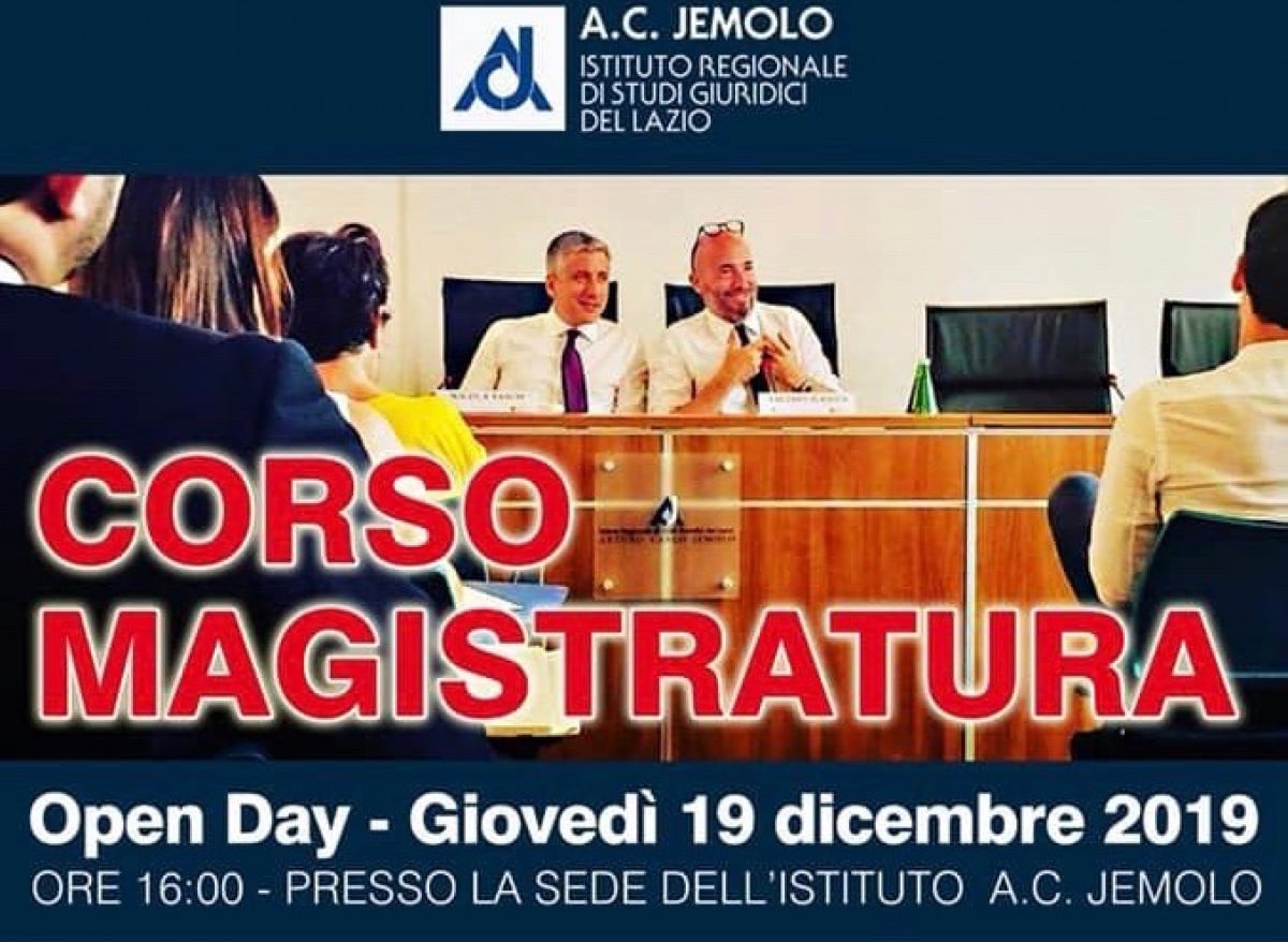 Roma: domani l'open day del corso di magistratura