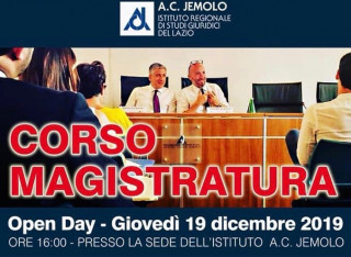 Roma: domani l'open day del corso di magistratura