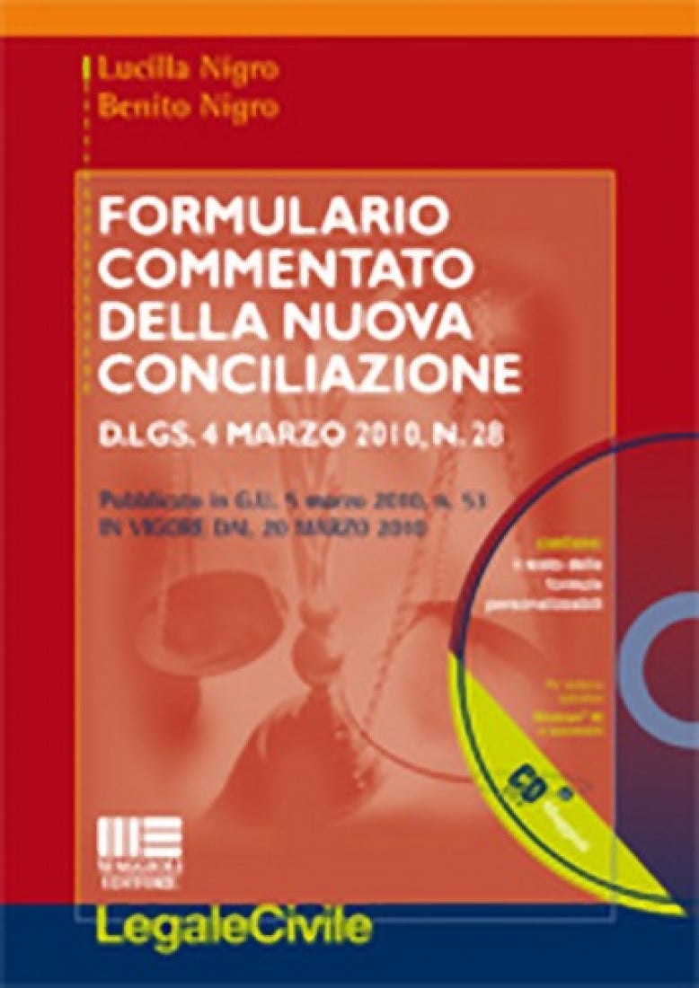 In libreria: Formulario commentato della nuova conciliazione