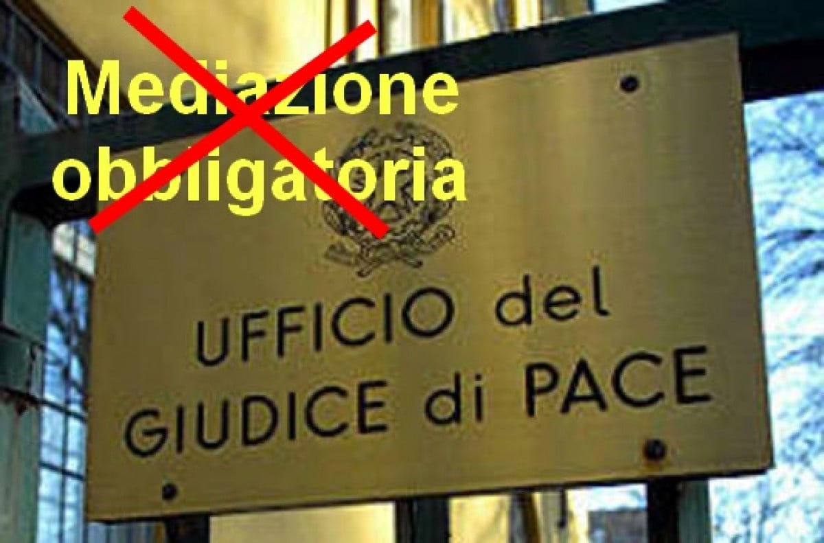 La mediazione civile non è obbligatoria per le controversie di competenza del giudice di pace