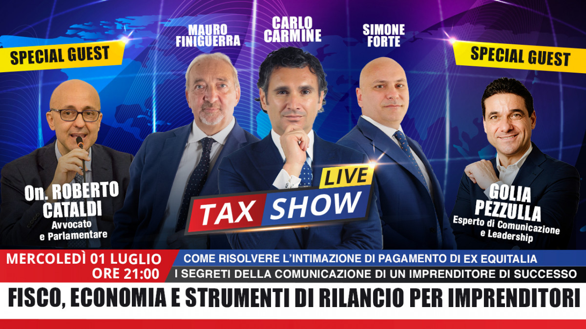 StudioCataldi.it domani su Tax Show Live