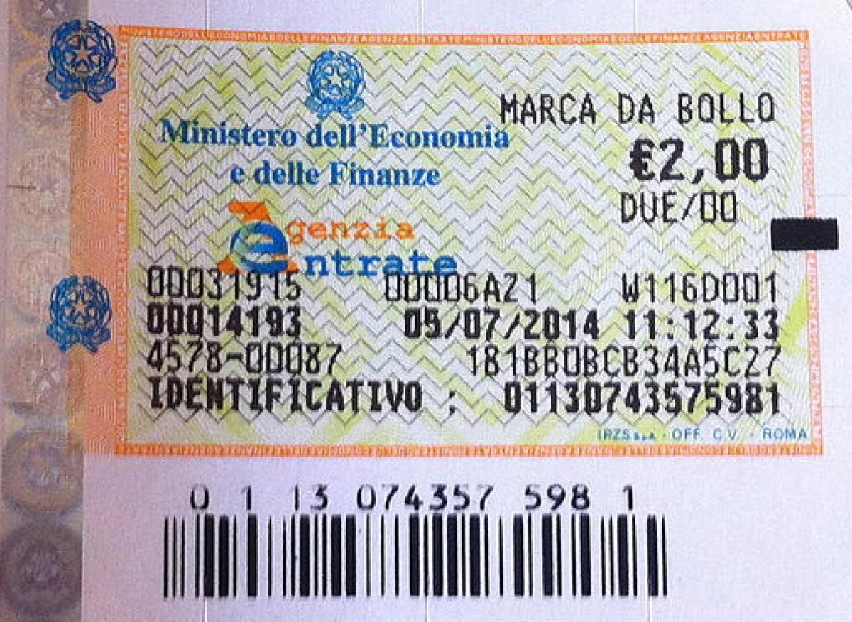 Marca da bollo da 2 euro: chi la paga