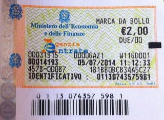 Marca da bollo da 2 euro: chi la paga