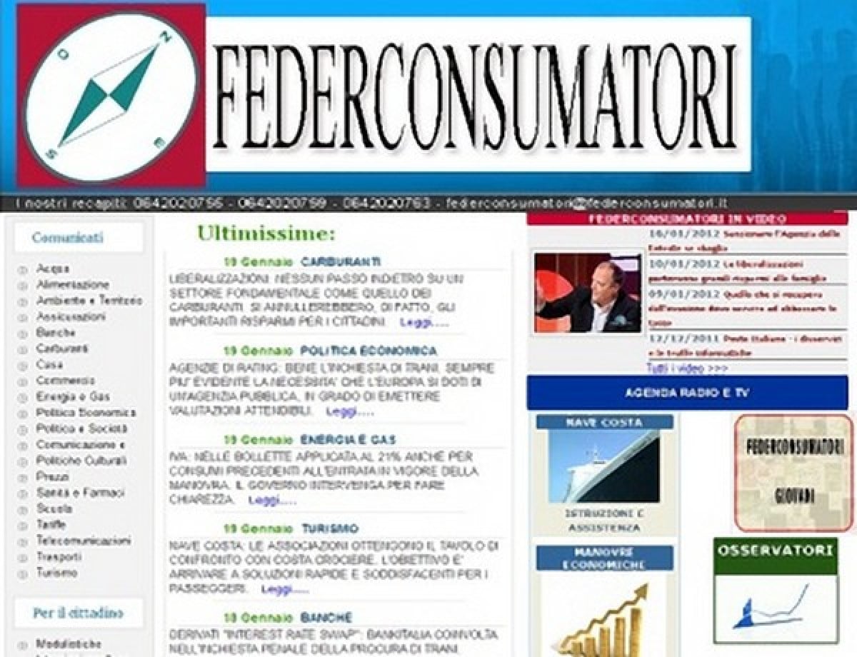 Federconsumatori, IVA al 21% indebitamente applicata anche per consumi precedenti al 17 settembre