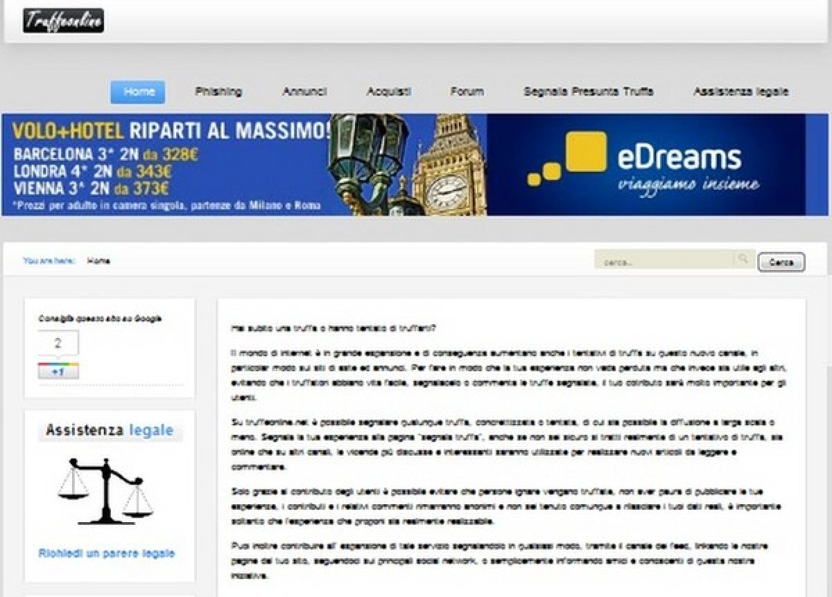 Nasce Truffeonline.net, sito di consulenza ed assistenza per le vittime di truffe telematiche