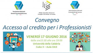 Convegno: i professionisti e l'accesso al credito