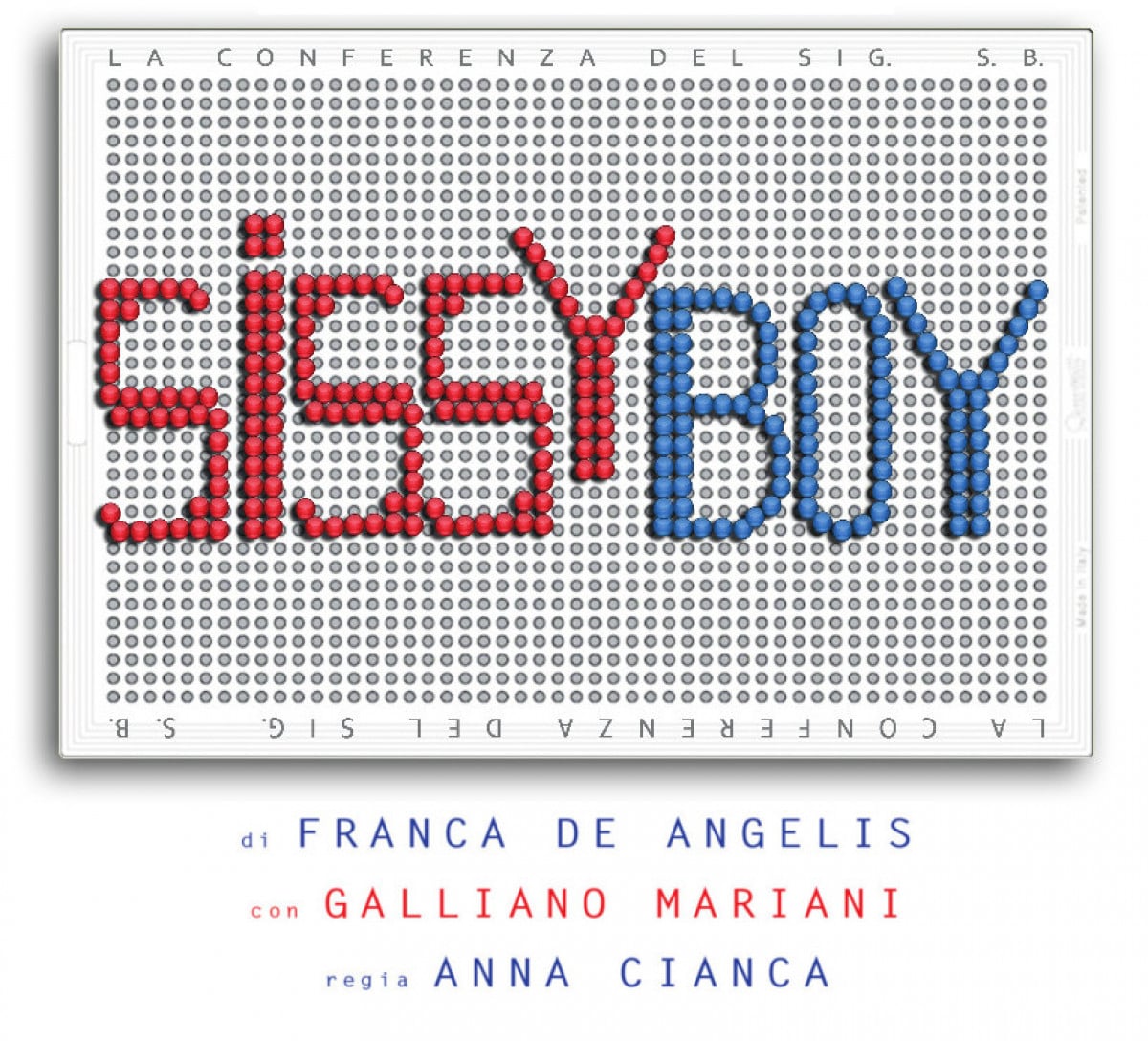 SISSY BOY - Invito a teatro a ROMA e VENEZIA, con Galliano MARIANI, regia di Anna CIANCA, autrice Franca DE ANGELIS