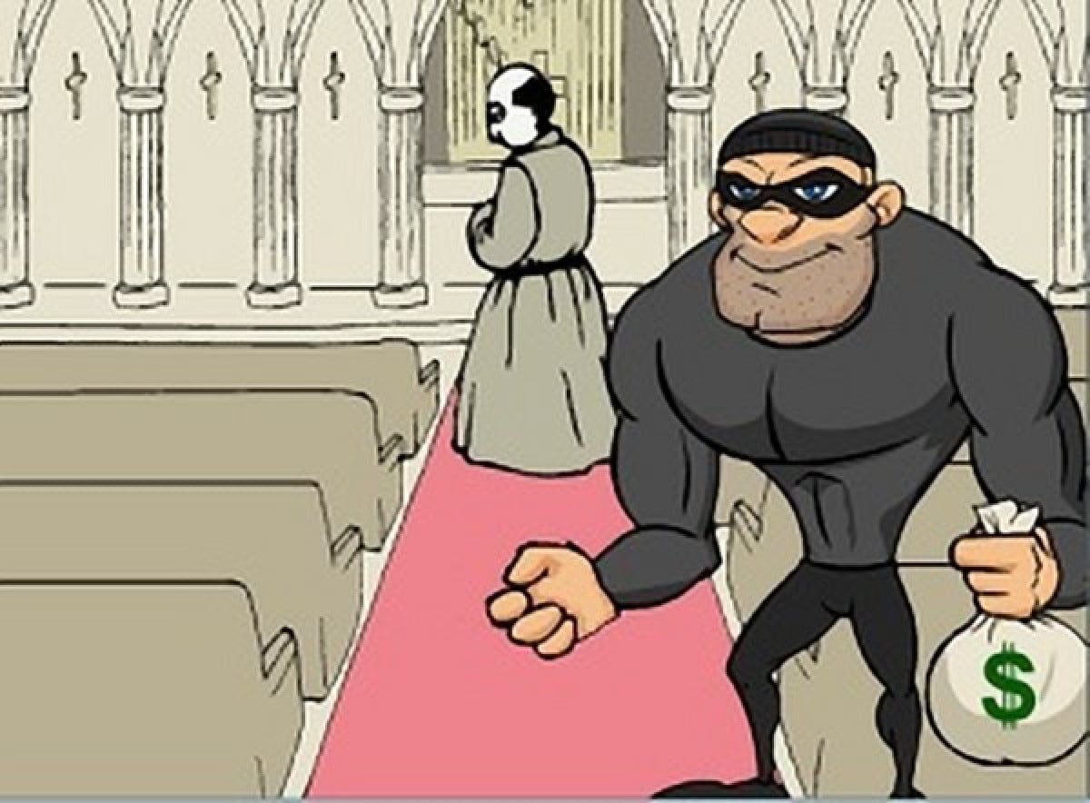 Cassazione: rubare in Chiesa è come rubare ai poveri.