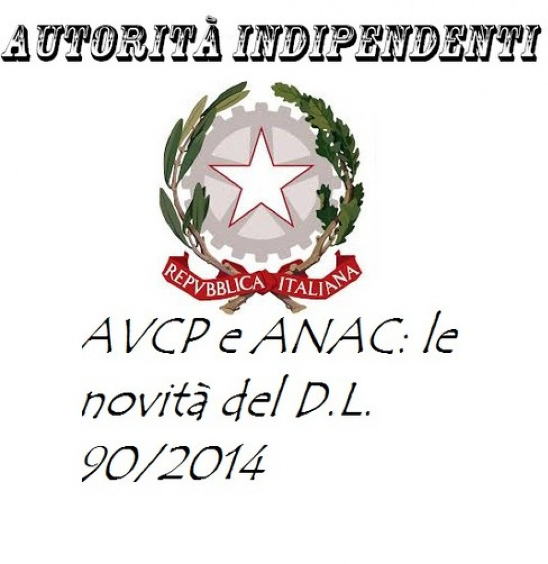 Autorità indipendenti. AVCP e ANAC: le novità del d.L. 90/2014